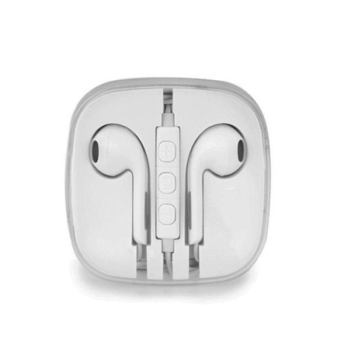 Ακουστικά Άσπρα Κοκάλινα Με Audiojack