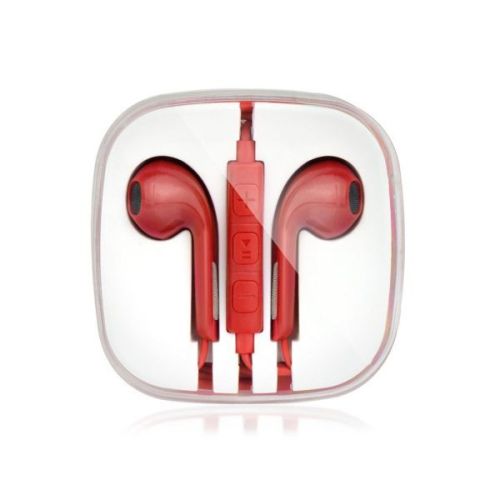 Ακουστικά Κόκκινα Κοκάλινα Με Audiojack